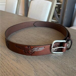 VFW Leather Belt Size 46...Made In USA